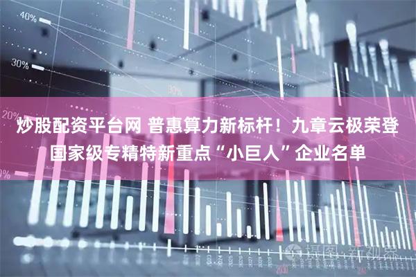 炒股配资平台网 普惠算力新标杆！九章云极荣登国家级专精特新重点“小巨人”企业名单